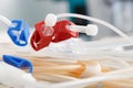 Tubes of hemodialysis machine Royalty Free Stock Photo