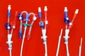 Tubes and hoses for use in bypass to patients with fatty stasis in the arteries Royalty Free Stock Photo