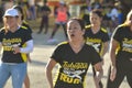 Tubigon, Bohol, Philippines - A group Zumba class with all the women wearing matching outfits.