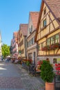 Tubingen, Germany, September 19, 2020: Colorful street in the ol