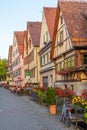 Tubingen, Germany, September 19, 2020: Colorful street in the ol