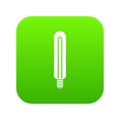 Tubular bulb icon digital green