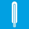 Tubular bulb icon white