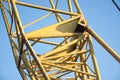 Tubular frame of a big jib crane Royalty Free Stock Photo