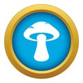 Tubular mushroom icon blue vector isolated