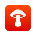 Tubular mushroom icon digital red