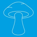 Tubular mushroom icon, outline style