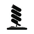 Tubular slide black simple icon