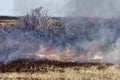 Tubulent grass fire Royalty Free Stock Photo