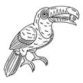 Tucan Bird Isolated Coloring Page for Kids