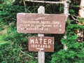 Tuckerman Ravine trail wooden route marker guidepost