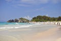 Tuckers Town, Bermuda - June 25,2014:Beautiful Horseshoe Bay Beach on Bermuda`s south shore . Royalty Free Stock Photo