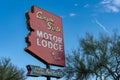Retro neon sign for the Canyon State Motor Lodge motel near the Miracle Mile area of Tucson