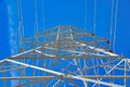 Tucson, Arizona- High voltage transmission tower in a low angle view Royalty Free Stock Photo