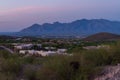 Tucson Arizona homes with Catalina Mountains in distance Royalty Free Stock Photo