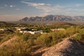 Tucson Arizona homes with Catalina Mountains in distance Royalty Free Stock Photo