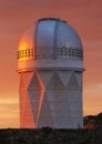 A View of the Mayall 4m Telescope at Sunset, Kitt Peak National Observatory, Tucson, AZ, USA Royalty Free Stock Photo