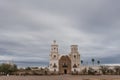 Wide view San Xavier Del Bac Mission, Tucson Arizona USA. Royalty Free Stock Photo