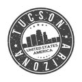 Tucson Arizona USA Stamp. Logo Icon Symbol Design Skyline City Vector. Royalty Free Stock Photo