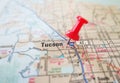 Tucson map pin Royalty Free Stock Photo