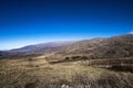 Tucuman Argentina Calchaquies valley arid and dry with mountains rocks in Tafi del Valle conifers molles and cardones cactus Royalty Free Stock Photo