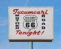 Tucumcari Tonight sign on Route 66