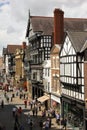 Tudor buildings in Eastgate street. Chester. England Royalty Free Stock Photo