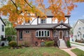 A Tudor home in the fall. Royalty Free Stock Photo