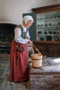 The Tudor Housekeeper, Harvington Hall, Worcestershire, England. Royalty Free Stock Photo