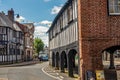 The tudor style town hall in the Welsh town of Llanidloes