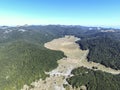 Aerial panorama of Tudorevo, northern Velebit National park