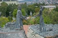 Prince of Buda and Princess of Pest Statue, Gellert hill, Budapest, Hungary Royalty Free Stock Photo
