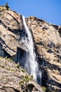 Tueeulala Falls, located on the north side of Hetch Hetchy Valley in Yosemite National Park, Sierra Nevada mountains, California Royalty Free Stock Photo