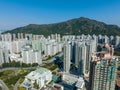 Aerial view of Hong Kong residential district in new territories west Royalty Free Stock Photo