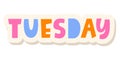 Tuesday Sticker Planner Design Lettering Element