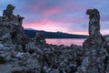 Tufa fomations by Mono Lake in California USA