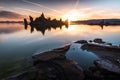 Tufa fomations by Mono Lake in California USA