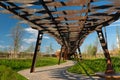 Tufeleva roscha architecture park in Moscow. Summer day at landscape park walk Royalty Free Stock Photo