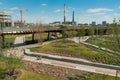 Tufeleva roscha architecture park in Moscow. Summer day at landscape park walk Royalty Free Stock Photo