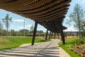 Tufeleva roscha architecture park in Moscow. Summer day at landscape park walk Royalty Free Stock Photo