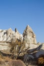 Cappadocia tuff formations landscape Royalty Free Stock Photo