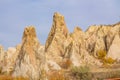 Cappadocia tuff formations landscape Royalty Free Stock Photo