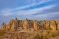 Cappadocia tuff formations landscape Royalty Free Stock Photo