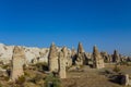 Cappadocia tuff formation landscape at clear sunny day Royalty Free Stock Photo