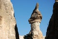 Tuff stone formations at Cappadocia, Turkey. Royalty Free Stock Photo