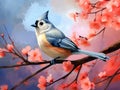 Tufted Titmouse Made With Generative AI illustration