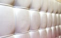 Tufted white leather headboard texture for background Royalty Free Stock Photo