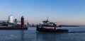 Tug boat coming into the Port of Milwaukee Royalty Free Stock Photo