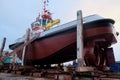 Tug Boat in Dry Dock Royalty Free Stock Photo