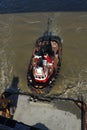 Tug Boat Pushing Barge Royalty Free Stock Photo